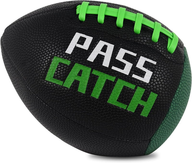 AXGUIQ PassCatch Training Football, Composite Fatherless Bounce Back Youth Football, Training Improving Enhance Solo Passing Catching Skills (Deflated) - Image 1